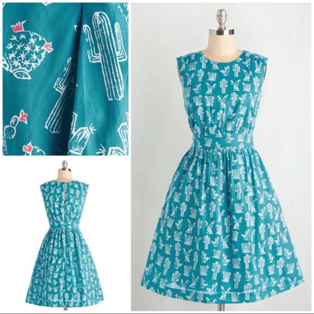Emily and Fin Too Much Fun Dress, Cactus Print